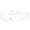 Postel Lizzie 90x200 bílá