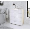 Komoda Pedro 501 oak/bílý lesk