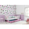 Postel Norbert 90x200 bílá/růžová