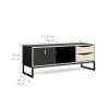 TV stolek Sheba černý MAT/sonoma