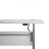Výškově nastavitelný psací stůl Office 80400/320 bílá/silver grey