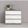 Komoda Simplicity 235 beton/bílý lesk