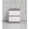 Noční stolek Simplicity 230 beton/bílý lesk