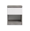 Noční stolek Simplicity 238 beton/bílý lesk