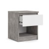 Noční stolek Simplicity 238 beton/bílý lesk