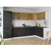 Rohová kuchyňská linka Simea artisan/grafit MAT