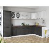 Rohová kuchyňská linka Simea bílá/grafit MAT