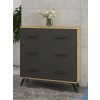 Komoda s šuplíky Roky 8 Grafit