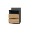 Noční stolek Malvína M1 antracit/dub artisan