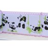 Mantinel do postýlky 4dílný - Scarlett Panda - 180 x 30 cm - růžová