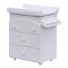 Přebalovací komoda s vaničkou Scarlett Vela - bílá