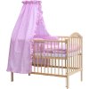 Dětská postýlka s kompletní výbavou Scarlett 120 x 60 cm - Méďa - růžová