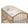 Dětská postýlka s kompletní výbavou Scarlett 120 x 60 cm - Méďa - béžová