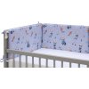 Mantinel do postýlky 4dílný - Scarlett Peko - 180 x 30 cm - modrá