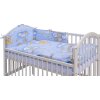 Dětská postýlka s kompletní výbavou Scarlett 120 x 60 cm - Mráček - modrá