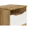 NUIS noční stolek KOM1S dub wotan/bílý lesk