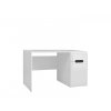 AZTECA TRIO psací stůl BIU1D1S/8/12 bílá/bílý lesk  (včetně lišty wenge magia a oboustranné lišty bílý lesk/černý lesk)