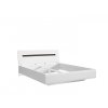 AZTECA TRIO postel LOZ 160 bílá/bílý lesk - BEZ ROŠTU a BEZ MATRACE (včetně lišty wenge magia a oboustranné lišty bílý lesk/černý lesk)