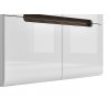 AZTECA TRIO vitrína REG1W1D/19/9 bílá/bílý lesk (včetně lišty wenge magia a oboustranné lišty bílý lesk/černý lesk)