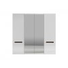 AZTECA TRIO šatní skříň SZF2D2L/21/22 bílá/bílý lesk (včetně lišty wenge magia a oboustranné lišty bílý lesk/černý lesk)