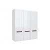 AZTECA TRIO šatní sříň SZF3D/21/18 bílá/bílý lesk (včetně lišty wenge magia a oboustranné lišty bílý lesk/černý lesk)