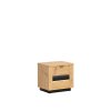 OSTIA noční stolek KOM2S dub artisan/černý lesk