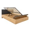 OSTIA postel LOZ/140/B dub artisan/Solar 99 black s ROŠTEM BEZ MATRACE