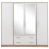 Šatní skříň Smart SRL 1 - se zrcadlem bílá + sonoma