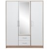 Šatní skříň Smart SRL 2 - se zrcadlem bílá + sonoma