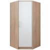 Rohová šatní skříň Smart SR 4 L/P bílá + sonoma