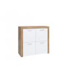 BALDER KOM4D komoda dub riviéra/bílý lesk