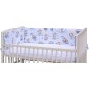 Mantinel do postýlky 4dílný - Scarlett Fiki - 180 x 30 cm - modrá