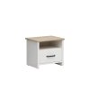 LOKSA noční stolek KOM1S borovice bílá anderson