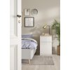 Noční stolek Simplicity 221 bílý lesk/jackson hickory