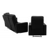 Sedací souprava relaxační Salome 3+1+1 černá