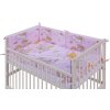 Dětská postýlka s kompletní výbavou Scarlett 120 x 60 cm - Mráček - růžová