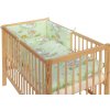 Dětská postýlka s kompletní výbavou Scarlett 120 x 60 cm - Mráček - zelená