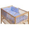 Dětská postýlka s kompletní výbavou Scarlett 120 x 60 cm - Mráček - modrá