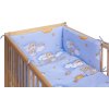 Dětská postýlka s kompletní výbavou Scarlett 120 x 60 cm - Mráček - modrá