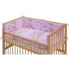 Dětská postýlka s kompletní výbavou Scarlett 120 x 60 cm - Mráček - růžová