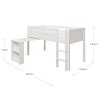 Vyvýšená postel s výsuvným stolem Romantic 455 bílá
