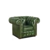 Křeslo Chesterfield Classic 1 kůže zelená
