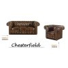 Sedací souprava Chesterfield Classic 3+1+1 kůže hnědá