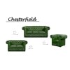 Křeslo Chesterfield Lord 1 kůže zelená