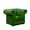 Křeslo Chesterfield Lord 1 kůže zelená