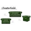 Pohovka Chesterfield Lord 2 kůže zelená