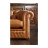 Pohovka Chesterfield Lord 2 kůže koňak