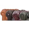 Pohovka Chesterfield Lord 3 kůže bordó