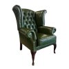Křeslo Chesterfield Queen kůže zelená
