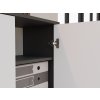 Kancelářská skříň Olina 2D antracit/bílá